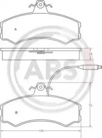 36470 A.B.S. Комплект тормозных колодок, дисковый тормоз