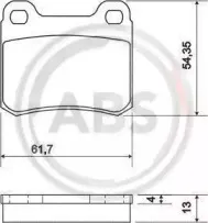 36498 A.B.S. Комплект тормозных колодок, дисковый тормоз
