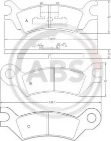 36502 A.B.S. Комплект тормозных колодок, дисковый тормоз