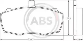 36504 A.B.S. Комплект тормозных колодок, дисковый тормоз