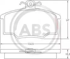 36532 A.B.S. Комплект тормозных колодок, дисковый тормоз