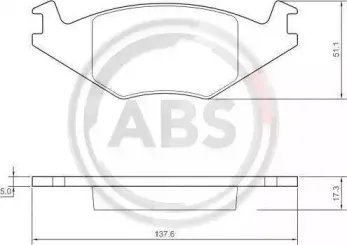 36539 A.B.S. Комплект тормозных колодок, дисковый тормоз