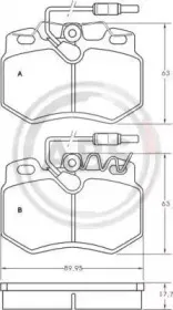 36547 A.B.S. Комплект тормозных колодок, дисковый тормоз