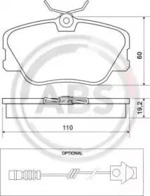 36556 A.B.S. Комплект тормозных колодок, дисковый тормоз
