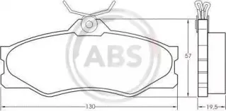 36575 A.B.S. Комплект тормозных колодок, дисковый тормоз