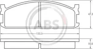 36593 A.B.S. Комплект тормозных колодок, дисковый тормоз