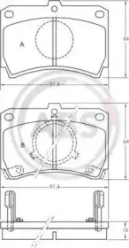 36594 A.B.S. Комплект тормозных колодок, дисковый тормоз