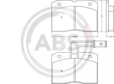 36597 A.B.S. Комплект тормозных колодок, дисковый тормоз