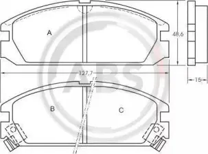 36615 A.B.S. Комплект тормозных колодок, дисковый тормоз