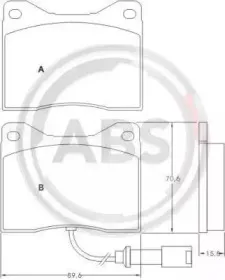 36634 A.B.S. Комплект тормозных колодок, дисковый тормоз