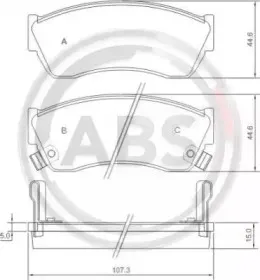 36656 A.B.S. Комплект тормозных колодок, дисковый тормоз