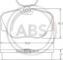 36664 A.B.S. Комплект тормозных колодок, дисковый тормоз