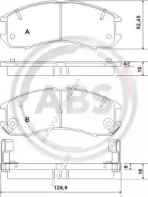 36666 A.B.S. Комплект тормозных колодок, дисковый тормоз