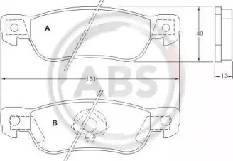 36686 A.B.S. Комплект тормозных колодок, дисковый тормоз
