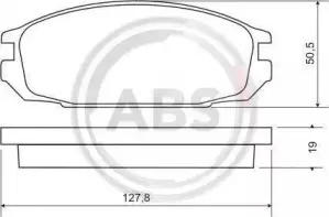 36693 A.B.S. Комплект тормозных колодок, дисковый тормоз