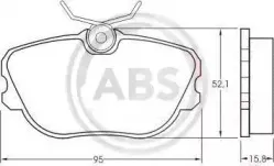 36705 A.B.S. Комплект тормозных колодок, дисковый тормоз