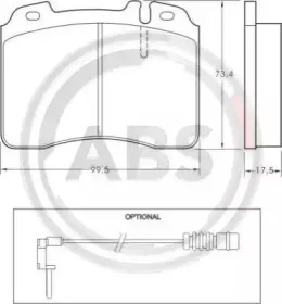 36716 A.B.S. Комплект тормозных колодок, дисковый тормоз