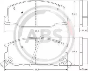 36733 A.B.S. Комплект тормозных колодок, дисковый тормоз