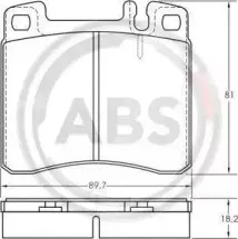 36786 A.B.S. Комплект тормозных колодок, дисковый тормоз