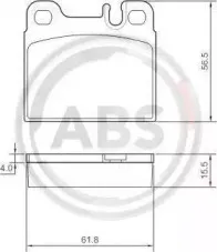 36810 A.B.S. Комплект тормозных колодок, дисковый тормоз