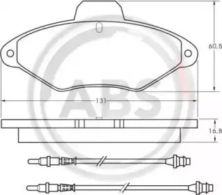 36836 A.B.S. Комплект тормозных колодок, дисковый тормоз