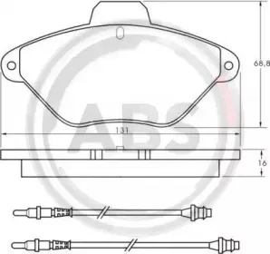 36837 A.B.S. Комплект тормозных колодок, дисковый тормоз