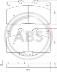 36839 A.B.S. Комплект тормозных колодок, дисковый тормоз