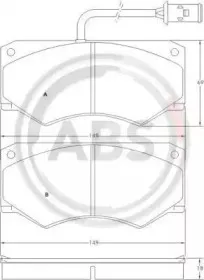 36842 A.B.S. Комплект тормозных колодок, дисковый тормоз