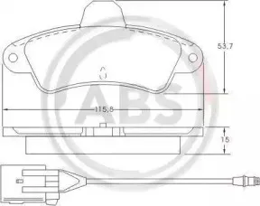 36845 A.B.S. Комплект тормозных колодок, дисковый тормоз