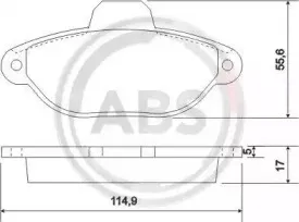 36854 A.B.S. Комплект тормозных колодок, дисковый тормоз