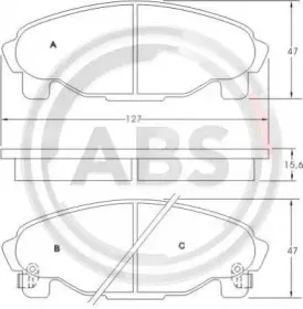 36869 A.B.S. Комплект тормозных колодок, дисковый тормоз