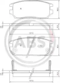36873 A.B.S. Комплект тормозных колодок, дисковый тормоз