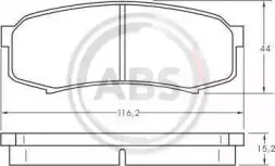 36875 A.B.S. Комплект тормозных колодок, дисковый тормоз