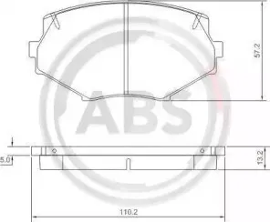 36889 A.B.S. Комплект тормозных колодок, дисковый тормоз