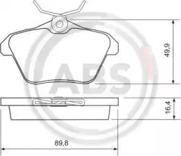 36935 A.B.S. Комплект тормозных колодок, дисковый тормоз