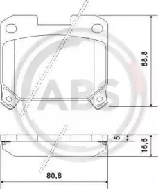 36936 A.B.S. Комплект тормозных колодок, дисковый тормоз