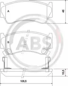 36955 A.B.S. Комплект тормозных колодок, дисковый тормоз