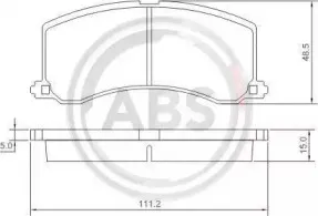 36960 A.B.S. Комплект тормозных колодок, дисковый тормоз