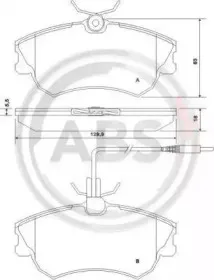 37019 A.B.S. Комплект тормозных колодок, дисковый тормоз