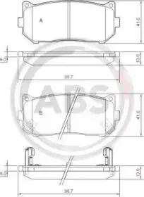 37045 A.B.S. Комплект тормозных колодок, дисковый тормоз