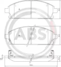 37081 A.B.S. Комплект тормозных колодок, дисковый тормоз