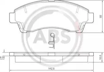 37091 A.B.S. Комплект тормозных колодок, дисковый тормоз