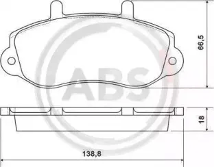 37111 A.B.S. Комплект тормозных колодок, дисковый тормоз