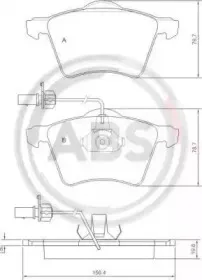 37141 A.B.S. Комплект тормозных колодок, дисковый тормоз