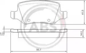 37146 A.B.S. Комплект тормозных колодок, дисковый тормоз
