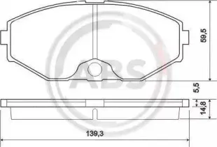 37161 A.B.S. Комплект тормозных колодок, дисковый тормоз