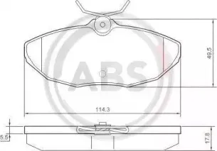 37178 A.B.S. Комплект тормозных колодок, дисковый тормоз