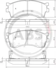 37180 A.B.S. Комплект тормозных колодок, дисковый тормоз