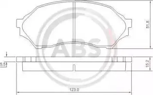 37186 A.B.S. Комплект тормозных колодок, дисковый тормоз