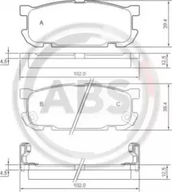 37190 A.B.S. Комплект тормозных колодок, дисковый тормоз
